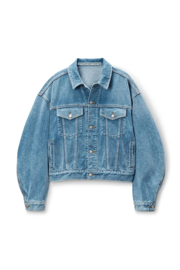 Alexander Wang Outerwear Men Oversize Jacket In Brushed Denim