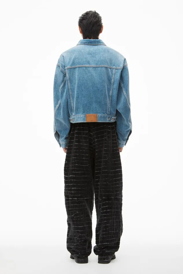 Alexander Wang Outerwear Men Oversize Jacket In Brushed Denim