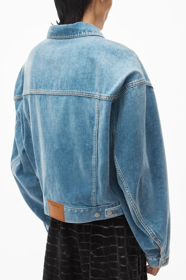 Alexander Wang Outerwear Men Oversize Jacket In Brushed Denim