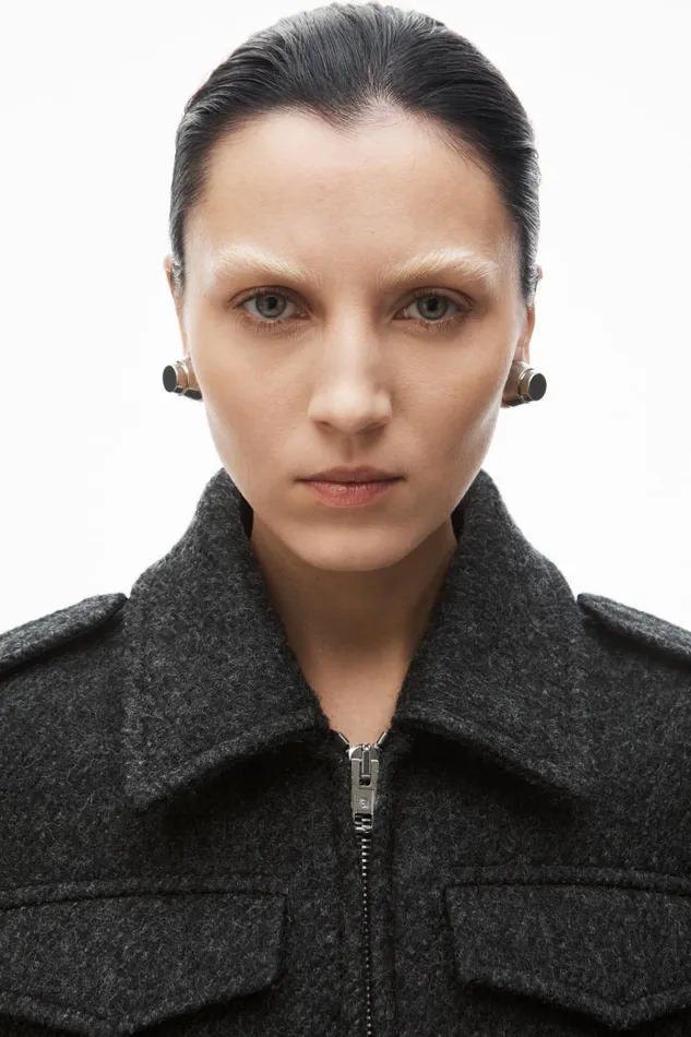 Alexander Wang Outerwear Women Cropped Military Jacket In Donegal Wool