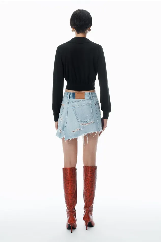 Alexander Wang Sweaters Women HighFrequency Stacked Logo Cardigan In Merino Wool