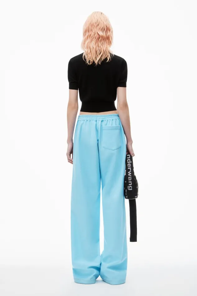 Alexander Wang Sweaters Women LogoEmbossed Tee In Superfine Merino Wool