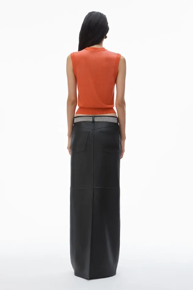 Alexander Wang Sweaters Women Mockneck Tank In Clear Bead Hotfix