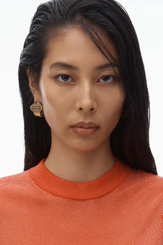 Alexander Wang Sweaters Women Mockneck Tank In Clear Bead Hotfix