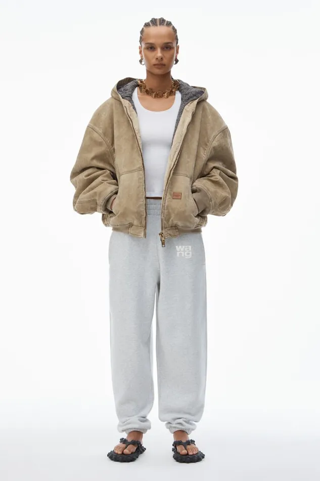 Alexander Wang Sweatpants Women Puff Logo Sweatpant In Structured Terry