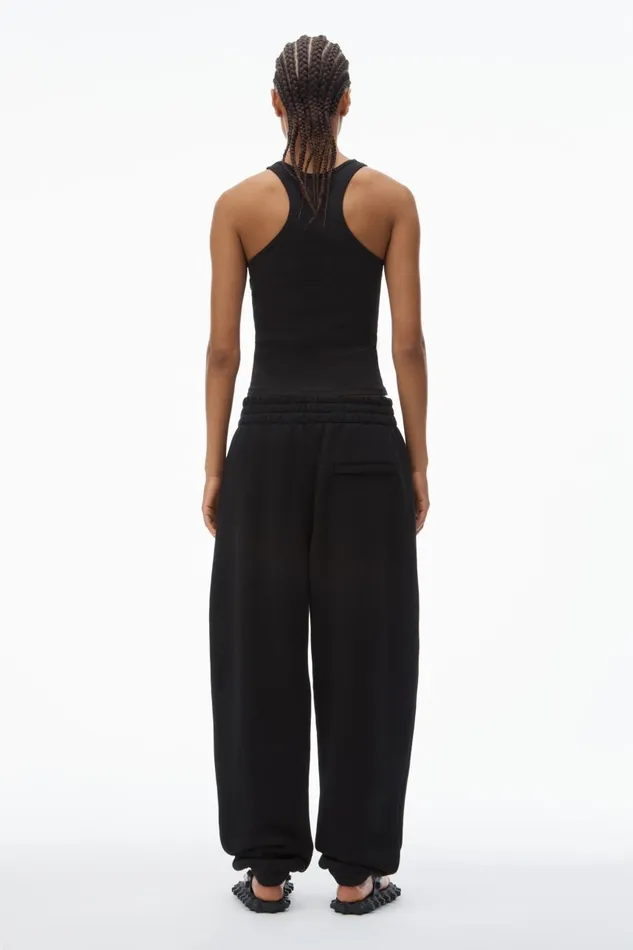 Alexander Wang Sweatpants Women Puff Logo Sweatpant In Structured Terry