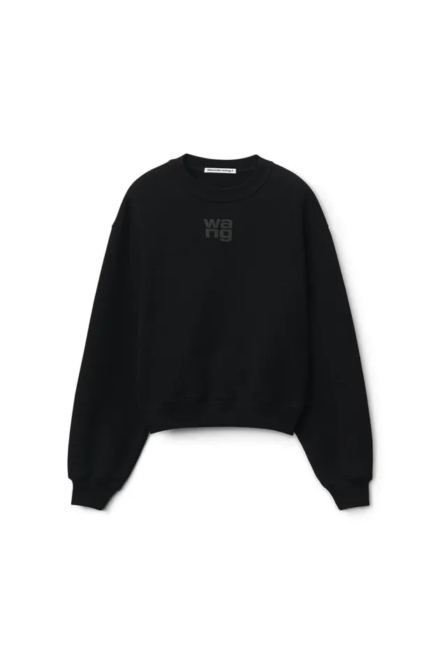 Alexander Wang Sweatshirts Women Puff Logo Sweatshirt In Structured Terry