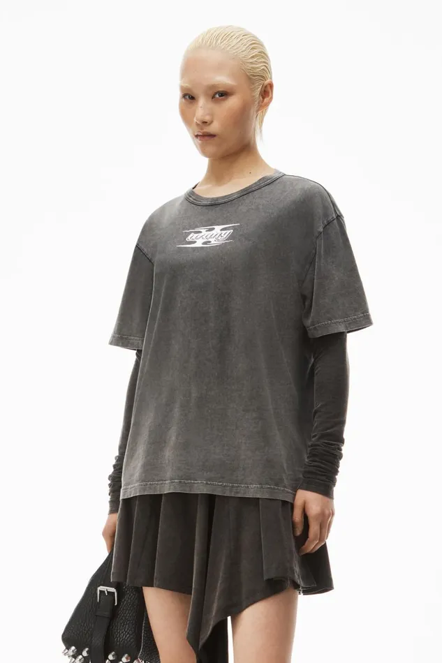 Alexander Wang TShirts Women Blade LogoEmbossed Tee In Cotton