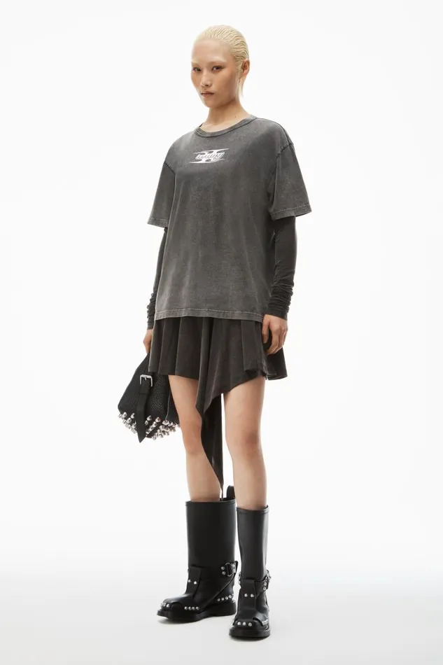 Alexander Wang TShirts Women Blade LogoEmbossed Tee In Cotton