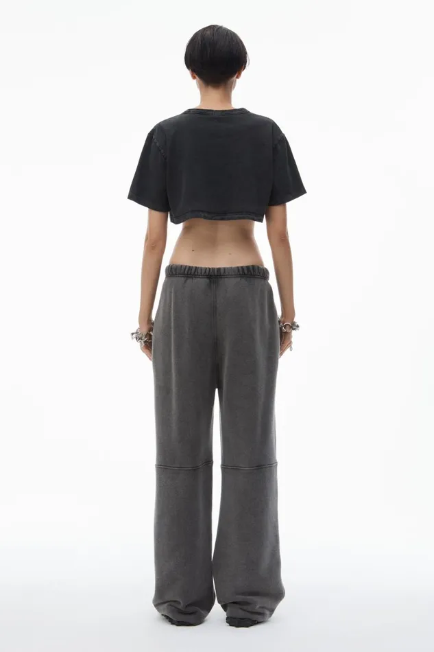 Alexander Wang TShirts Women Cropped Tee In Acid Wash Jersey