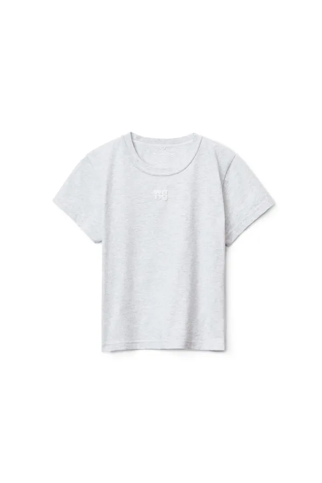 Alexander Wang TShirts Women Puff Logo Shrunken Tee In Cotton Jersey