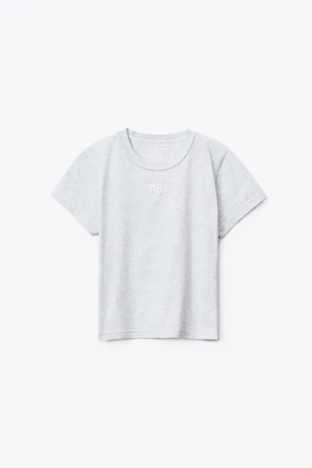 Alexander Wang TShirts Women Puff Logo Shrunken Tee In Cotton Jersey