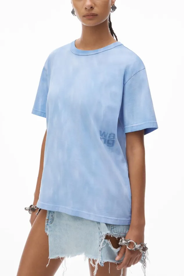 Alexander Wang TShirts Women Puff Logo Tee In Cotton Jersey