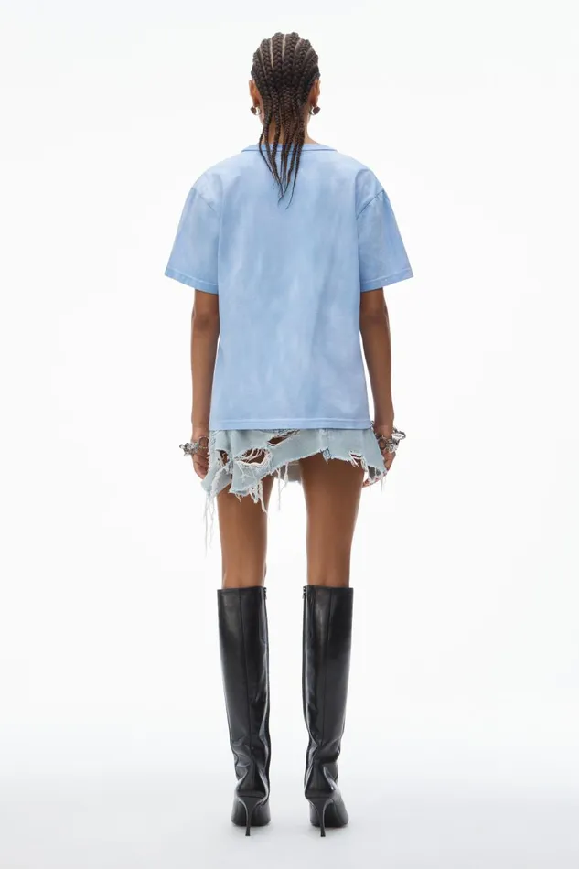 Alexander Wang TShirts Women Puff Logo Tee In Cotton Jersey