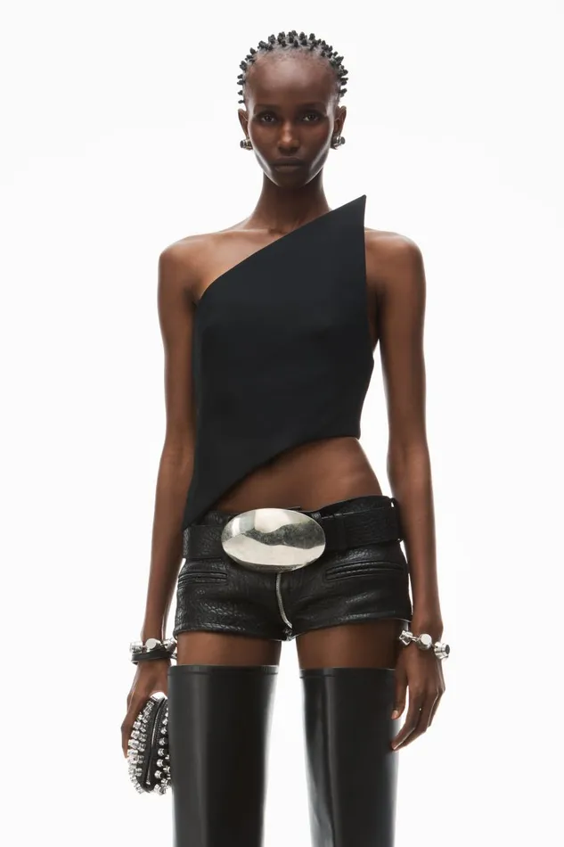 Alexander Wang Tops and Shirts Women Asymmetric OneShoulder Top In Wool