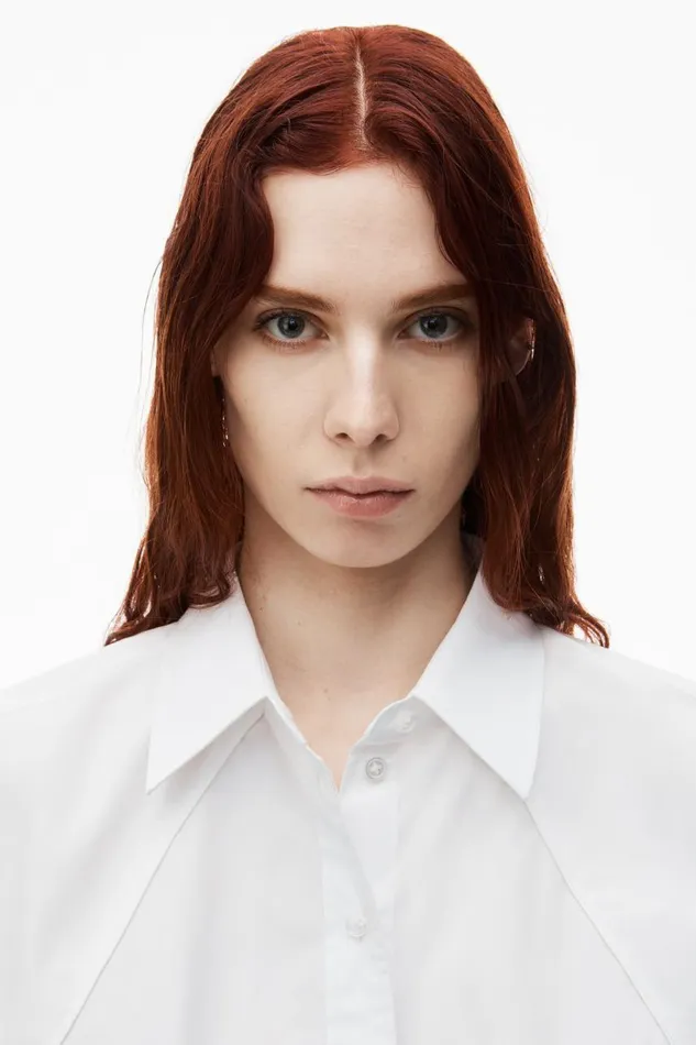 Alexander Wang Tops and Shirts Women Cropped Sleeveless ButtonUp Shirt In Cotton