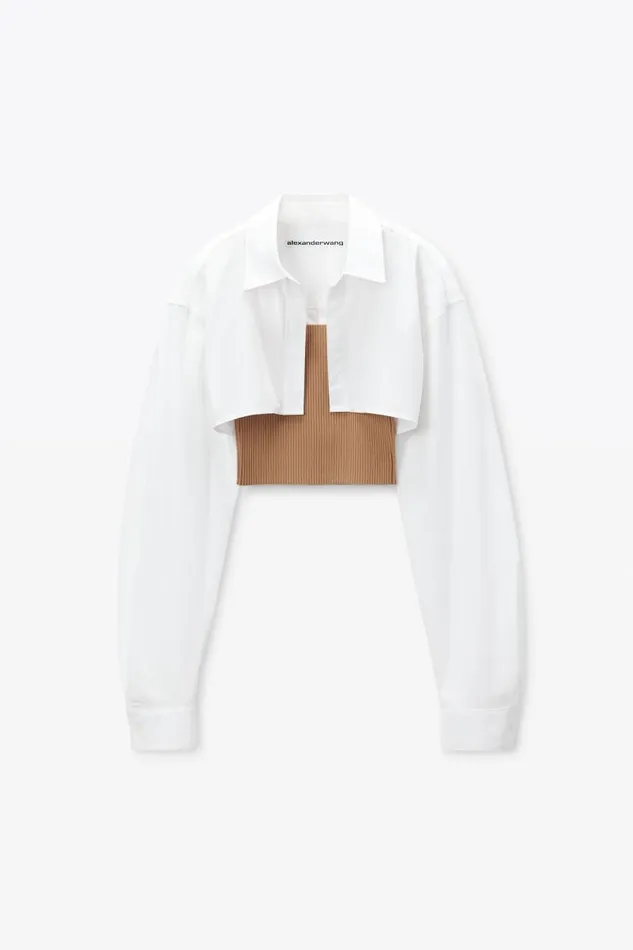 Alexander Wang Tops and Shirts Women PreStyled Cami and Cropped Button Up Twinset