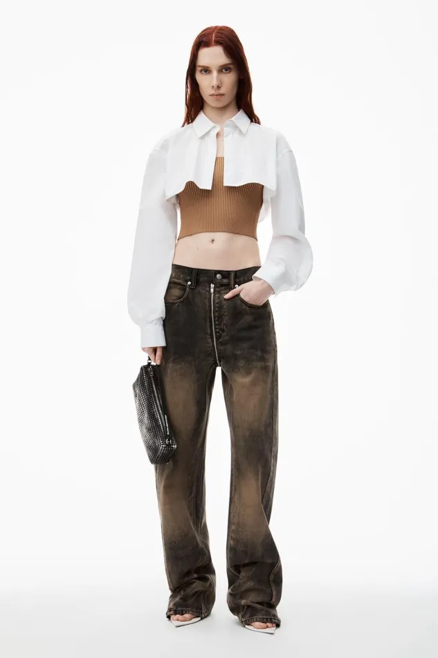 Alexander Wang Tops and Shirts Women PreStyled Cami and Cropped Button Up Twinset
