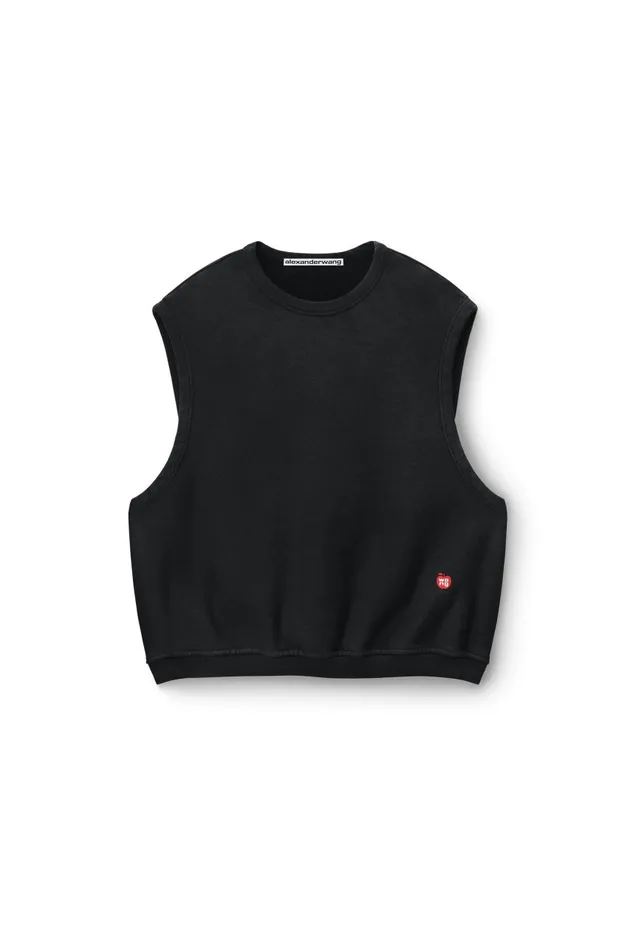 Alexander Wang UnisexWomenMen Sleeveless Crew Neck Vest In Terry