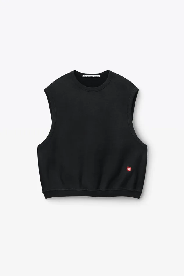 Alexander Wang UnisexWomenMen Sleeveless Crew Neck Vest In Terry