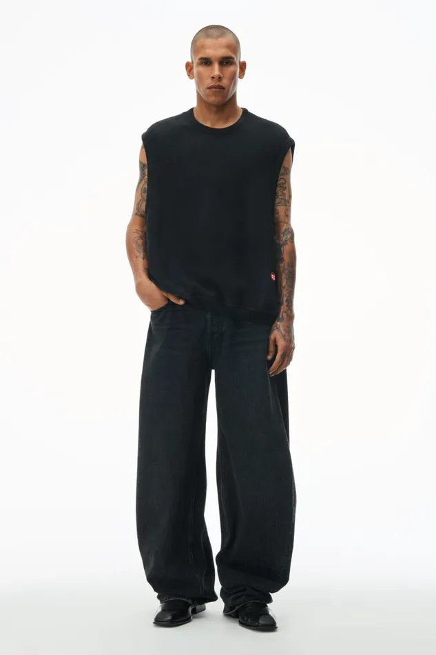 Alexander Wang UnisexWomenMen Sleeveless Crew Neck Vest In Terry