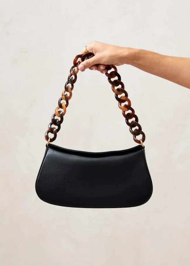 ALOHAS Bags The Curl 8211 Black Leather Handbag 8211 Women