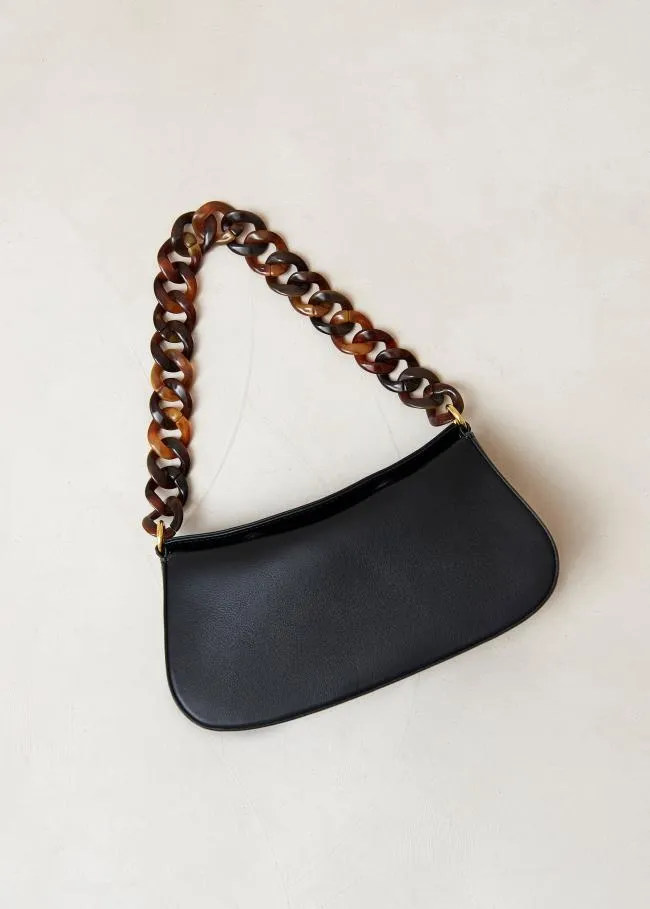 ALOHAS Bags The Curl 8211 Black Leather Handbag 8211 Women