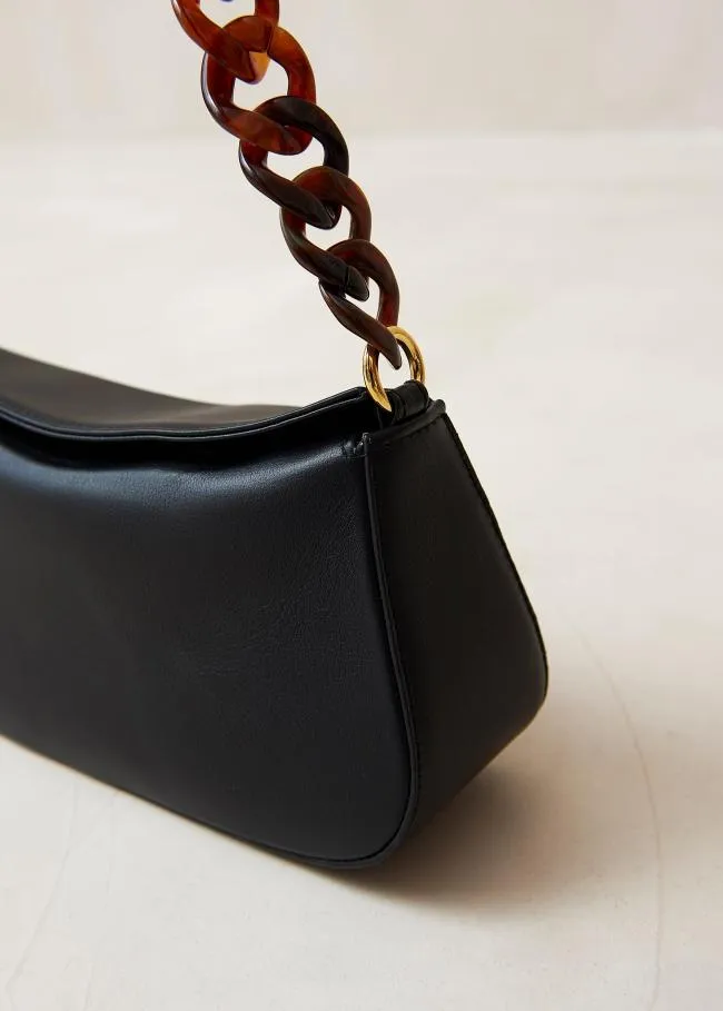 ALOHAS Bags The Curl 8211 Black Leather Handbag 8211 Women