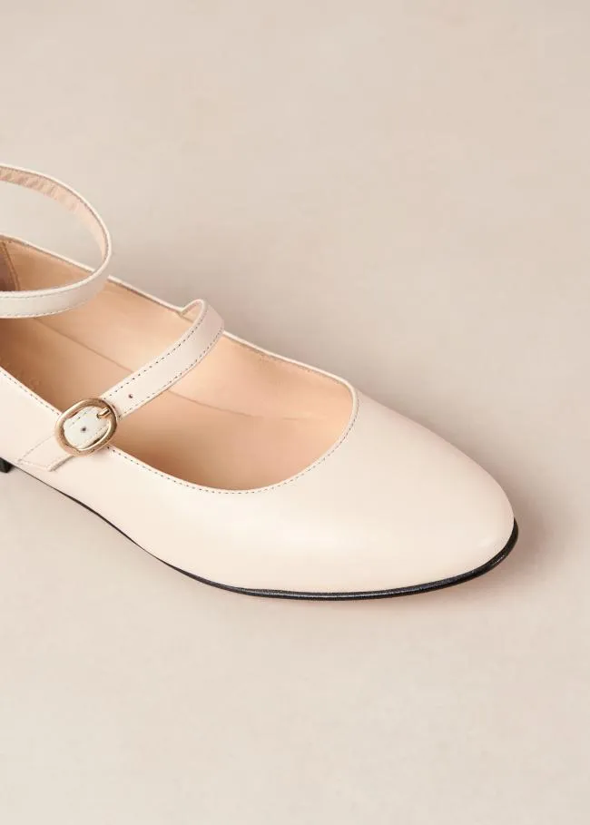 ALOHAS Ballet Flats Evelyn 8211 White Leather MaryJane Flats 8211 Women
