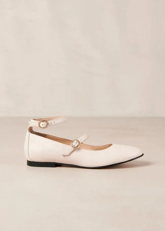 ALOHAS Ballet Flats Evelyn 8211 White Leather MaryJane Flats 8211 Women