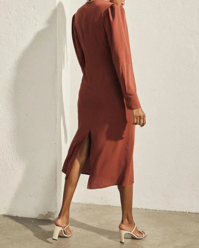ALOHAS Dresses Exclesa 8211 Brown Dress 8211 Women