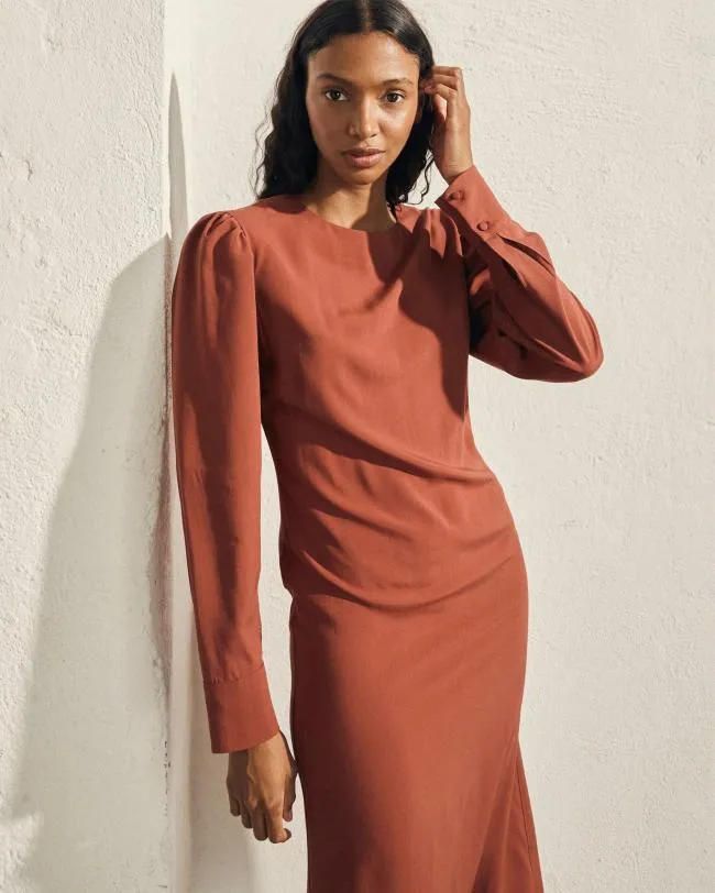 ALOHAS Dresses Exclesa 8211 Brown Dress 8211 Women