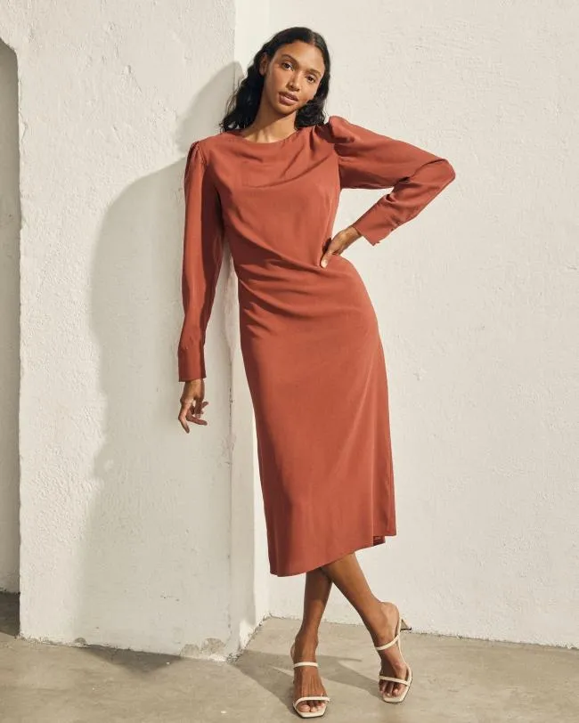 ALOHAS Dresses Exclesa 8211 Brown Dress 8211 Women