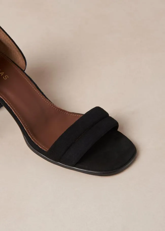 ALOHAS Heels Dakota 8211 Black Suede Sandals 8211 Women