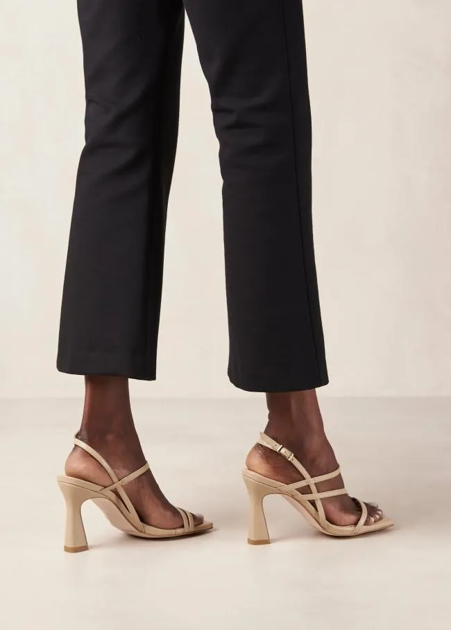 ALOHAS Heels Kassia 8211 Beige Vegan Leather Sandals 8211 Women