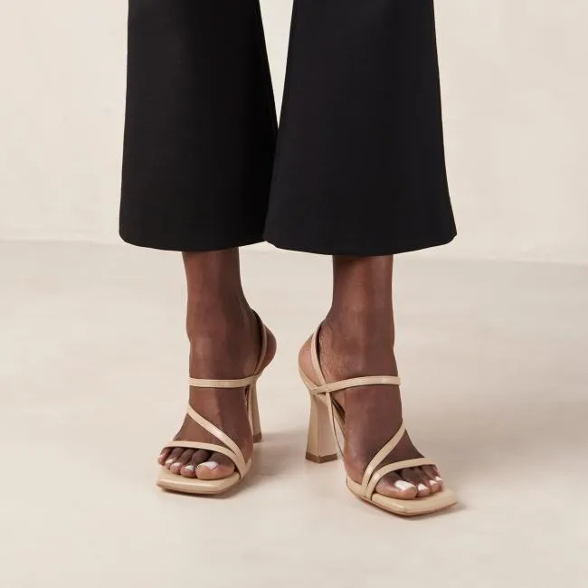 ALOHAS Heels Kassia 8211 Beige Vegan Leather Sandals 8211 Women