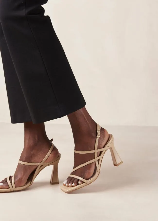 ALOHAS Heels Kassia 8211 Beige Vegan Leather Sandals 8211 Women