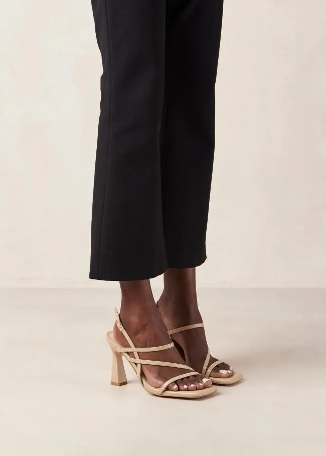 ALOHAS Heels Kassia 8211 Beige Vegan Leather Sandals 8211 Women