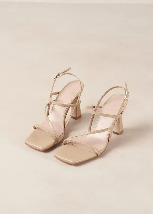 ALOHAS Heels Kassia 8211 Beige Vegan Leather Sandals 8211 Women
