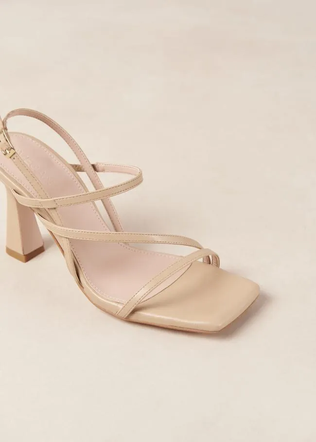 ALOHAS Heels Kassia 8211 Beige Vegan Leather Sandals 8211 Women