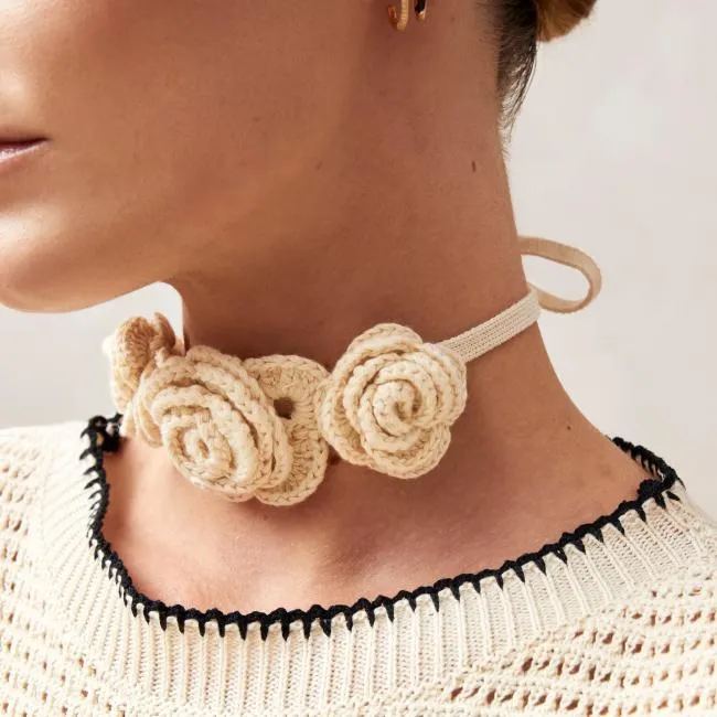 ALOHAS Jewelry Fleur 8211 Cream Cotton Necklace 8211 Women