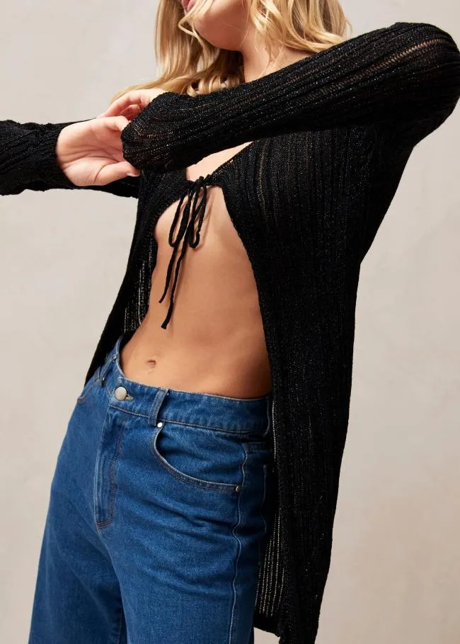ALOHAS Knitwear Witty 8211 Black Knit Top 8211 Women