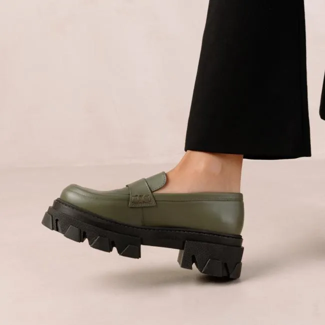 ALOHAS Loafers Trailblazer 8211 Green Leather Loafers 8211 Women
