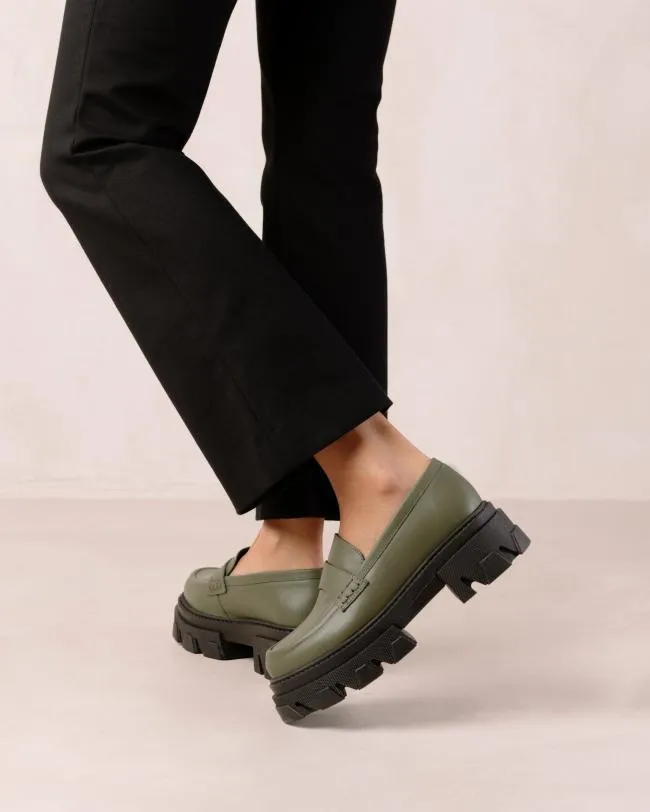 ALOHAS Loafers Trailblazer 8211 Green Leather Loafers 8211 Women