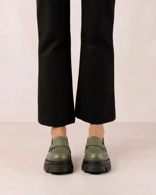 ALOHAS Loafers Trailblazer 8211 Green Leather Loafers 8211 Women
