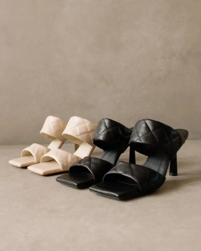 ALOHAS Mules Conner 8211 Black Leather Sandals 8211 Women