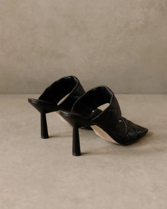 ALOHAS Mules Conner 8211 Black Leather Sandals 8211 Women