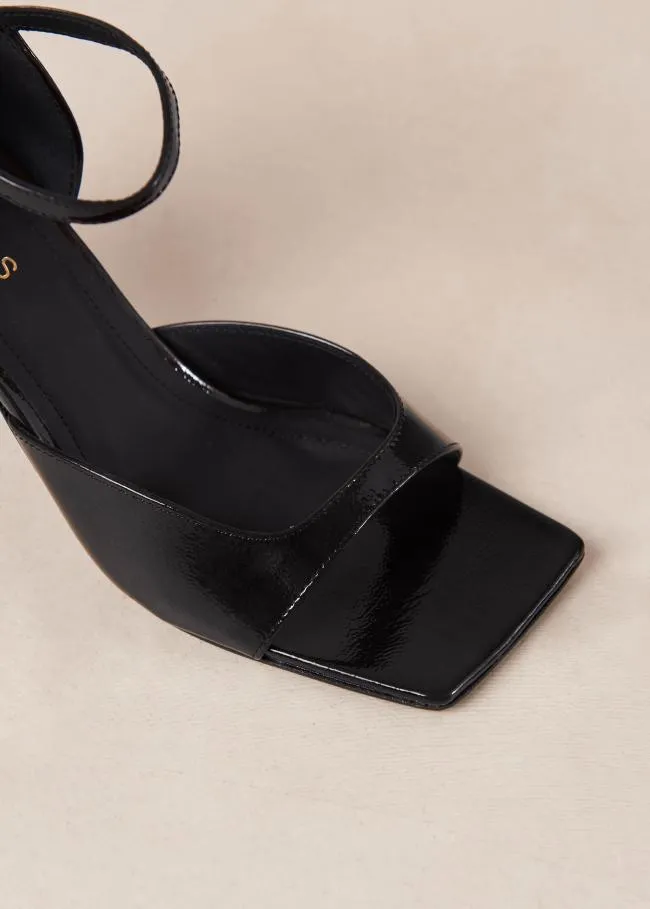 ALOHAS Pumps Beijos 8211 Black Patent Ankle Strap Heels 8211 Women