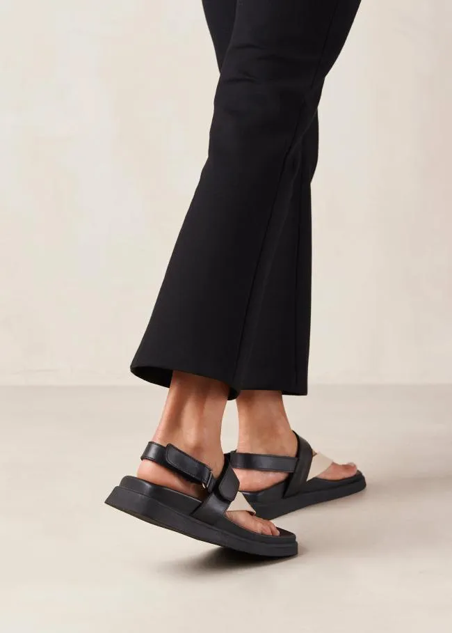 ALOHAS Sandals Decade 8211 Black And White Leather Sandals 8211 Women