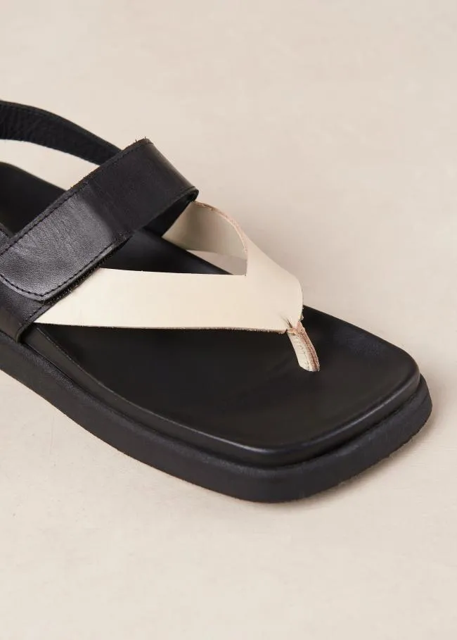 ALOHAS Sandals Decade 8211 Black And White Leather Sandals 8211 Women
